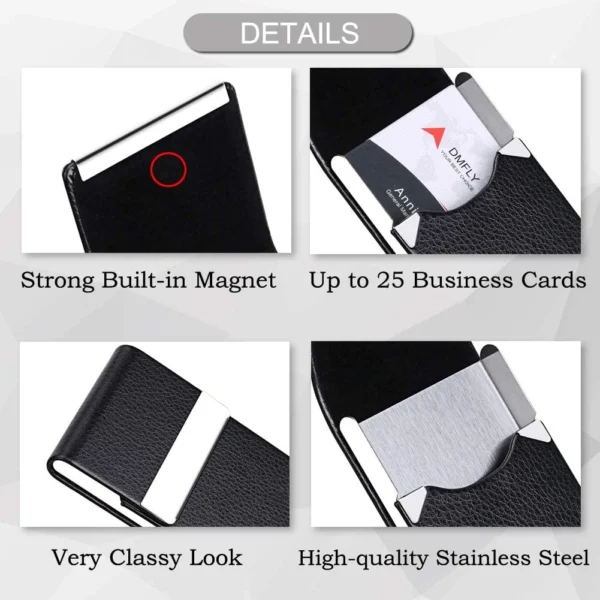 b51c9775c7d18303a14b0015bd660744.webp Random PU Leather Business Card Holder L9.4cm W6.1cm H1.3cm