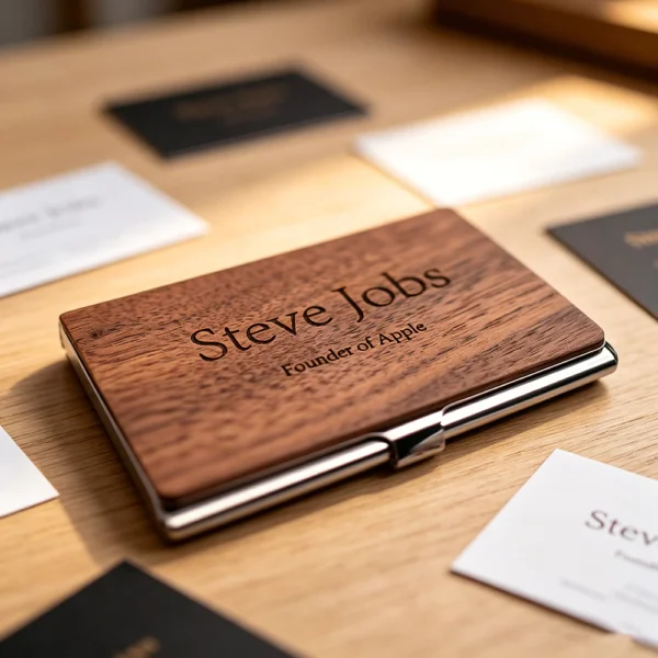 Personalized Wooden Business Card Holder