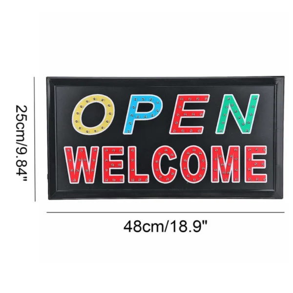 Welcome Open LED Signboard 48x25CM