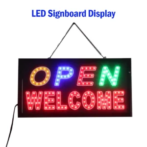 Welcome Open LED Signboard 48x25CM