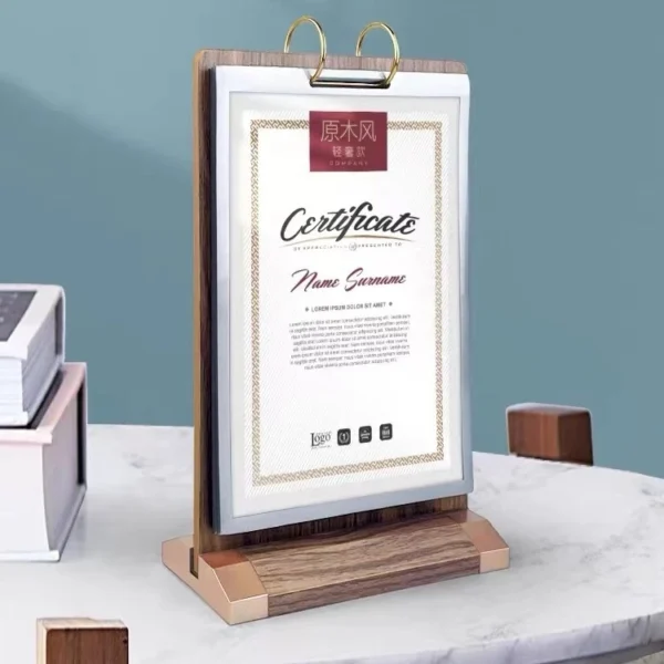 my-11134207-820lc-mmzsspo0qrycc6.webp Walnut Flip Menu Card Display Stand