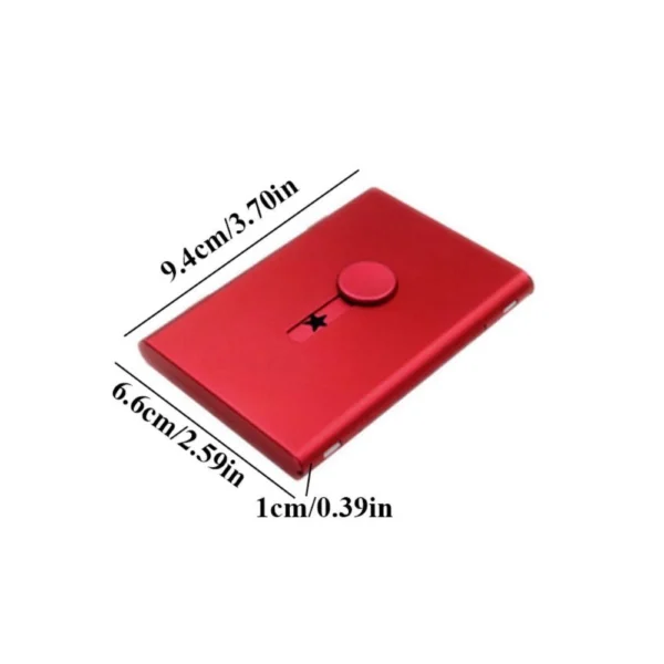 sg-11134201-7rbnf-lmzc0ncjw7yxd9.webp Random Push Type Aluminum Card Holder L9.4cm W6.6cm H1cm