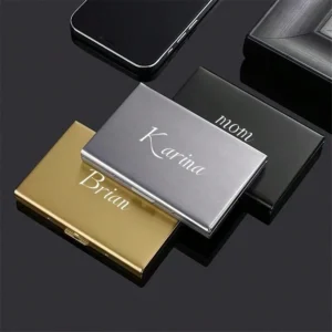 Random RFID Blocking Aluminum Card Holder L9.5cm W6.6cm H1.3cm