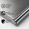 iDECO Stainless Steel Card Holder L9.4cm W5.8cm H0.8cm